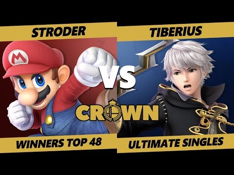 Crown 2019 SSBU - TUX | Stroder (Mario) Vs. RVNT | Tiberius (Robin) Smash Ultimate Tournament Top 48