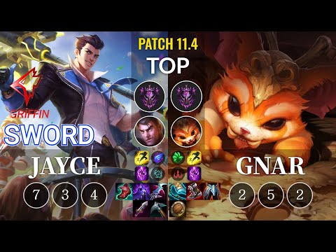 GRF Sword Jayce vs Gnar Top - KR Patch 11.4