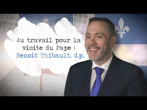 Au travail pour la visite du Pape : Benoit Thibault, d.p.