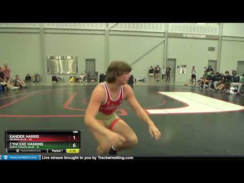 195 Lbs Round 3 (8 Team) - Xander Harris, Georgia Blue Vs Cyncere Haskins, North Dakota Blue 64ac