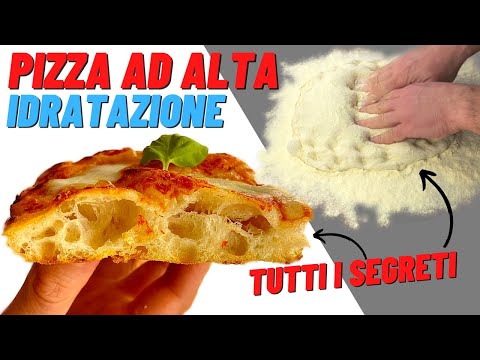High Hydration Roman-Style Pizza Dough with Margherita Topping