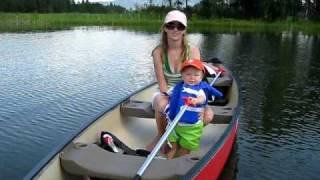preview picture of video 'Canoeing thru Dover Bay with wife and son'