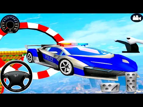 US Police Car Stunts 2021: Ramp Car Games || Police Car Racing || Police Gadi Games