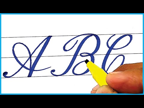 Easy to learn  English Calligraphy -Copperplate or Round Hand Script  A to Z by Naveed Akhtar Uppal.