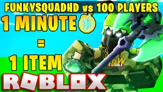 1 MINUTE = 1 GREEN ITEM... (Roblox Bedwars)