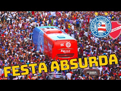 🔥TORCIDA DO BAHIA FAZ FESTA NA CHEGADA DO ÔNIBUS NA FONTE NOVA