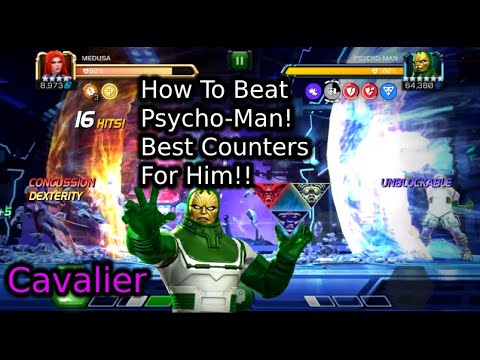 4 Star Medusa Vs Cavalier 6 Star Psycho-Man! | Marvel Contest Of Champions