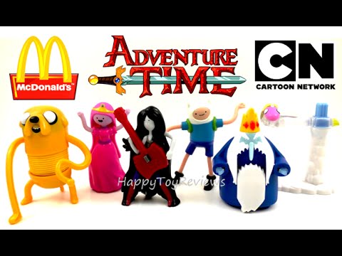 2016 ADVENTURE TIME McDONALD'S SET OF 6 HAPPY MEAL KIDS TOYS COLLECTION REVIEW TAIWAN ASIA Video