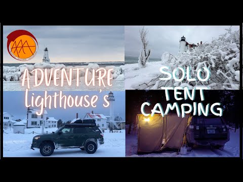 Unforgettable Solo Camping in Freezing Cold | Michigan Lighthouse Adventure