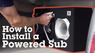 How to install a powered subwoofer in your car | Crutchfield video