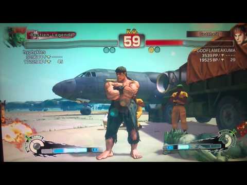 SSF4 GODFLAMEAKUMA (RYU) VS. HYPHYKLES (BLANKA)
