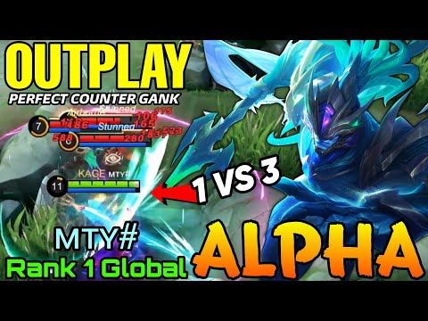 Solo Outplay Alpha Shutdown All Enemies! - Top 1 Global Alpha by ꗋᴍⲣᴛʏ# - Mobile Legends