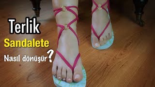 DIY EN KOLAY SANDALET NASIL YAPILIR? DIY EASIEST SANDALS FROM FLİP FLOPS