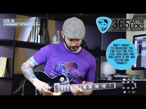 Lick 22/365 - Disharmonic Intervals in Am | 365 Guitar Licks Project