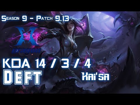 KZ Deft KAI'SA vs XAYAH ADC - Patch 9.13 KR Ranked