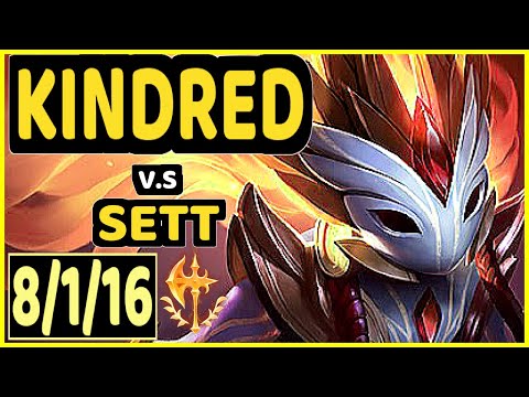 DREAD (KINDRED) vs SETT - 8/1/16 KDA JUNGLE CHALLENGER GAMEPLAY - KR
