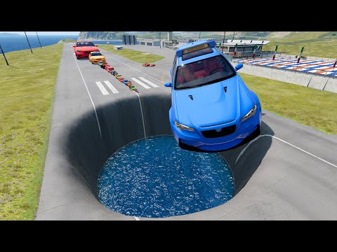 🔔 BIG & SMALL CARS vs GIANT PIT #59 💥😱🕳️ – BeamNG.drive Chaos | Impala BeamNG