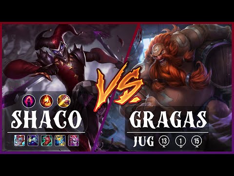 Shaco Jungle vs Gragas - KDA 13/1/15 - Shaco Montage -  Shaco Ap
