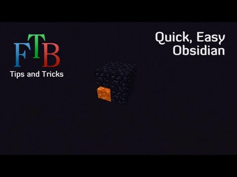 β017 Feed The Beast Tips and Tricks E12 - Quick, Cheap Obsidian