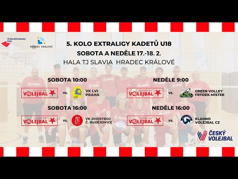 EXTRALIGA MUŽŮ U18 – ELITNÍ SKUPINA | 18. 2. 2024 | 9:00 – 18:00