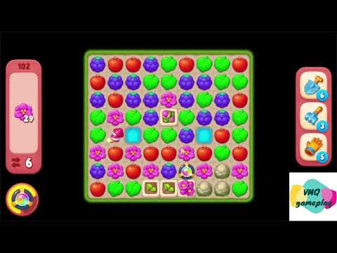 Gardenscapes level 102 gameplay