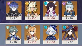 【原神】Ver.7.0 螺旋12層 月感電フリンズ＆凍結ローエンで星9攻略【Genshin Impact】