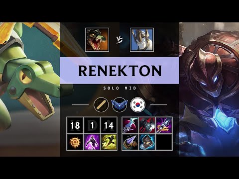 Renekton Mid vs Galio - KR Diamond Patch 25.16