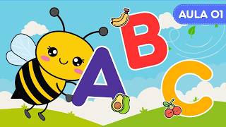 Alfabeto completo: letras, sons e palavras | Aprender o alfabeto | ABC ilustrado | Aula 01