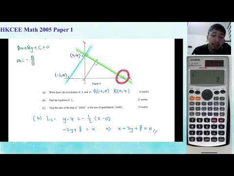 HKCEE 2005 Paper 1 Q13 CG1 Equations of straight line