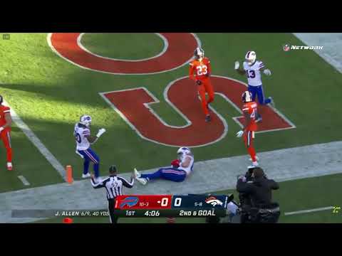Dawson Knox TD - Bills vs. Broncos, 12/19/20 (AFC East Title Clinch!)