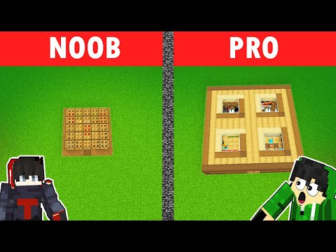 Esoni TV - NOOB VS PRO: OAK TRAPDOOR HOUSE BUILD CHALLENGE | Minecraft OMOCITY (Tagalog)