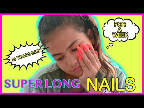 11 YEARS OLD WORE SUPER LONG ACRYLIC NAILS FOR A WEEK "SISTER FOREVER" Video
