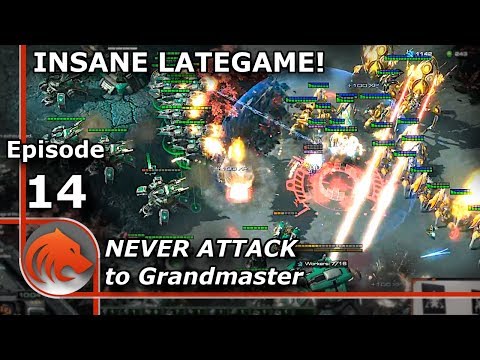 StarCraft 2: Completely Wiping Out Protoss 200/200 Army! - Never Attack to Grandmaster