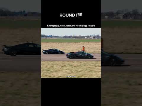 Koenigsegg Jesko Absolut vs Koenigsegg Regera #car #koenigsegg #racingcar #dragrace