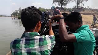 preview picture of video 'Malkangiri (motu sabari river)###River crossing on boat due to lack of bridge on Sabari river...'