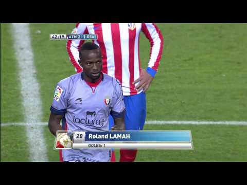 La Liga | Gol de Roland Lamah (2-1) en el Atlético de Madrid - Osasuna | 28-10-2012 | J9