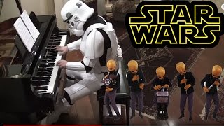 Stormtrooper plays Cantina Band music on piano - Starwars soundtrack