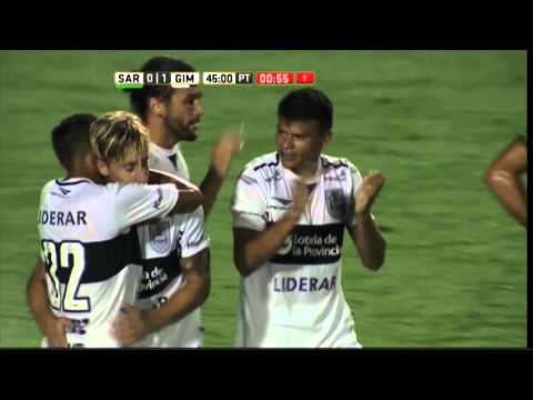 Gol de Bou. Sarmiento 0 - Gimnasia 1. Fecha 3. Primera División 2016.