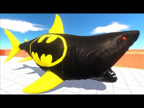 DEATH RUN vs BATMAN MEGALODON - Animal Revolt Battle Simulator