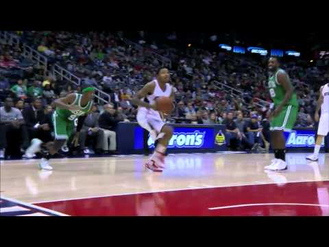 Kent Bazemore RIDICULOUS poster dunk on Sullinger [02.12.2014]