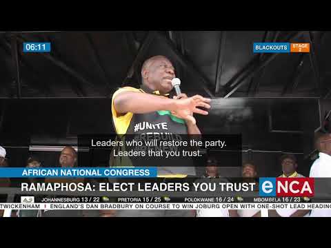 ANC Elect leaders you trust Ramaphosa