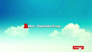 Apbor - Ong katba fi ong (lyrics)