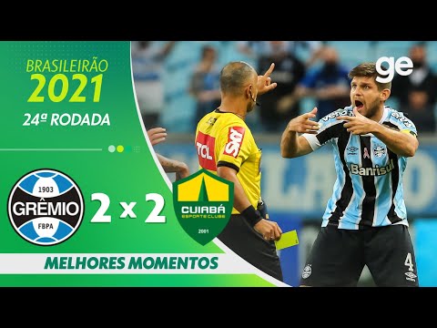 Gols e lances de Grêmio x Cuiabá