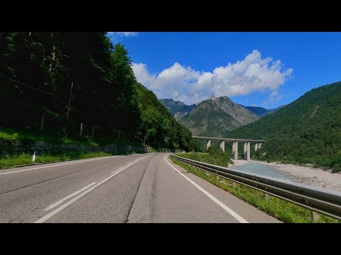Driving to TARVISIO | scenic drive in Julian Alps | Italy by car in 4k