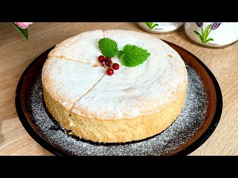 Sponge cake on egg whites. Cake recipe for tea