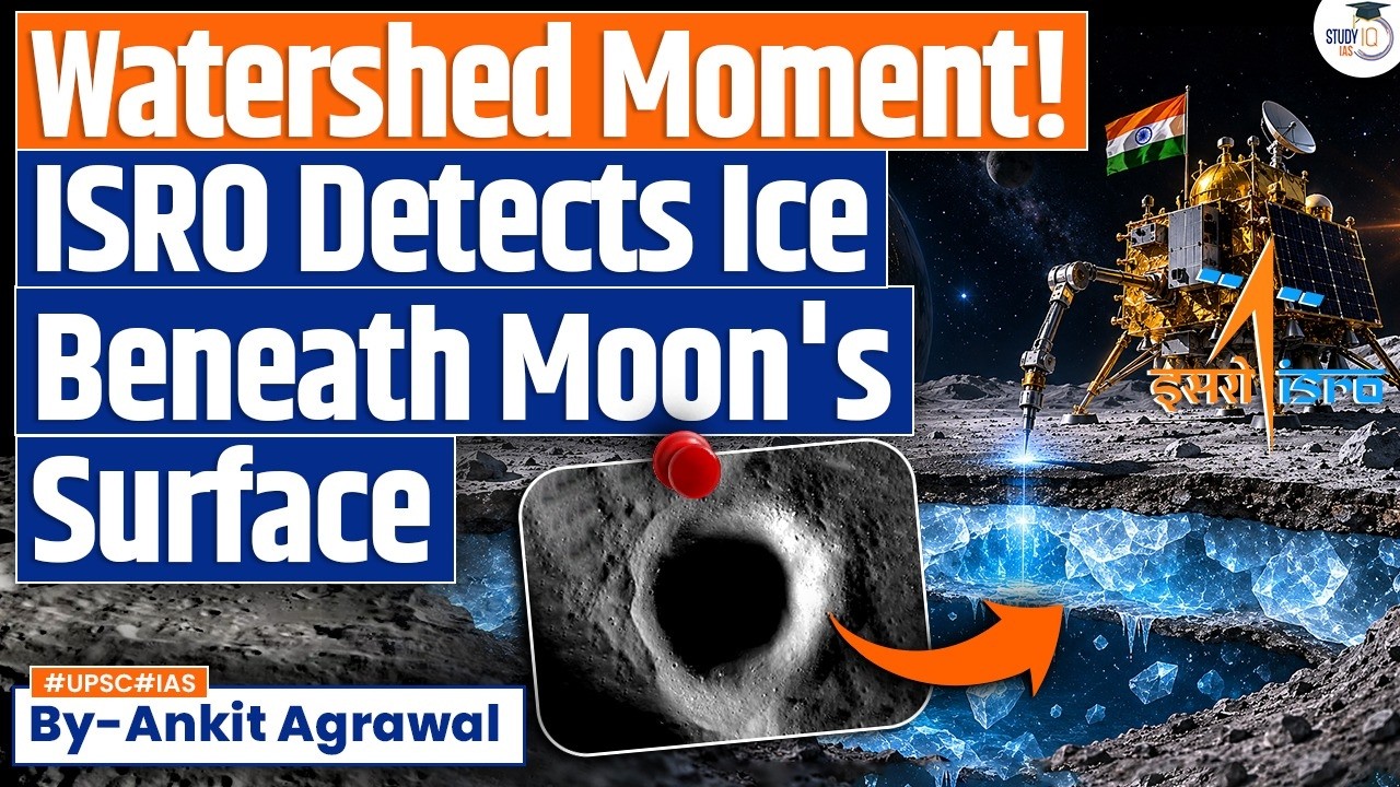 ISRO Detects Possible Ice Beneath Moon's Surface | Ankit Agrawal Study IQ