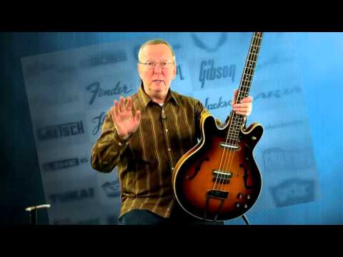 Video Demo 1967 Danelectro Coral Firefly Bass F2B4 Lipstick Pickups OrigVictoria Hardshell Case image 13