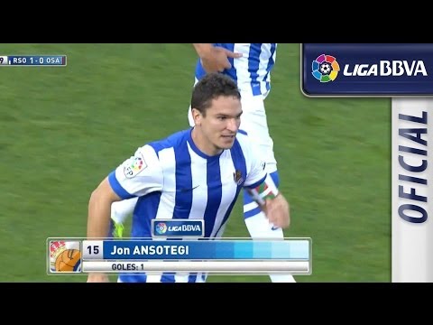 Gol de Ansotegi (1-0) en el Real Sociedad - Osasuna  - HD