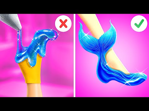 🧜‍♀️ Little Mermaid DIY Transformation! 💙 Viral Hacks & Funny Costume Ideas