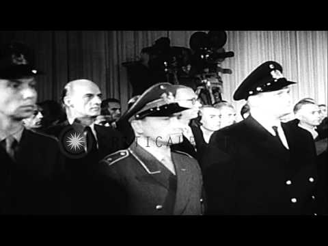 Defense Minister addresses the First soldiers of the New German Army in Bonn, Ger...HD Stock Footage